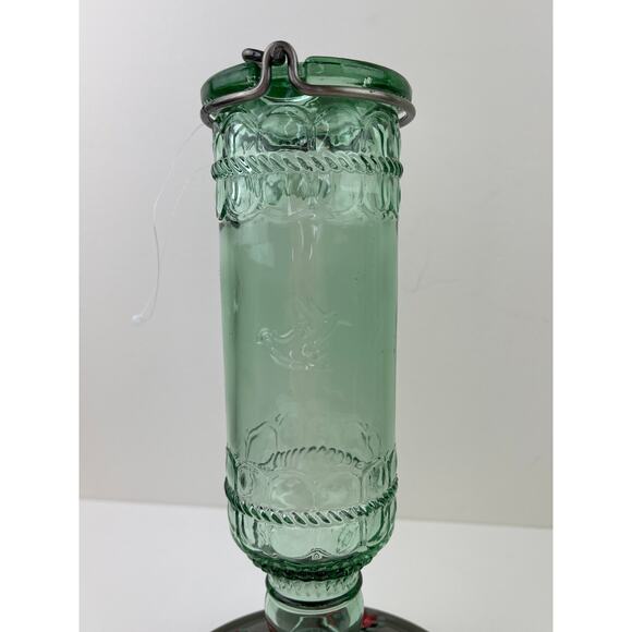 WOODSTREAM Corp. Green Glass 4 Feeding Ports Hummingbird Nectar Hanging Feeder - Picture 2 of 7